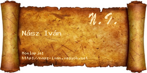 Nász Iván névjegykártya