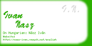 ivan nasz business card